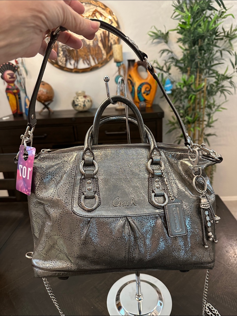 Coach #107 Ashley Perforated  Metallic BEAUTY